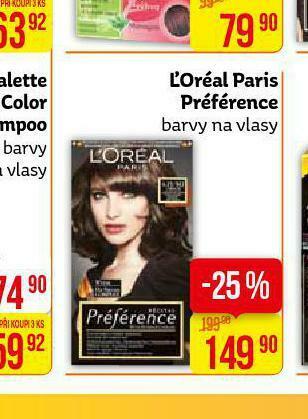 Teta Loreal paris préférence barva na vlasy nabídka