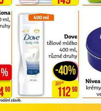 Teta Dove tělové mléko nabídka