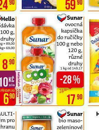 Teta Sunar ovocná kapsička nabídka