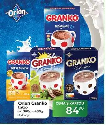 Tamda Foods Orion Granko kakao nabídka