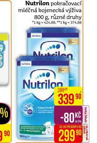 Teta Nutrilon pokračovací mléčná kojenecká výživa nabídka
