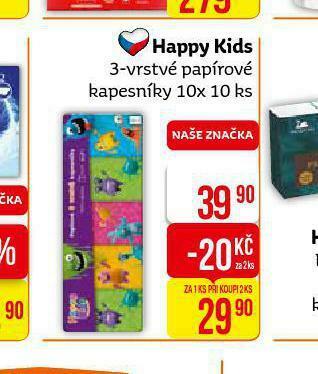 Teta Happy kids papírové kapesníky nabídka