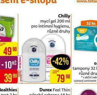 Teta Chilly mycí gel nabídka