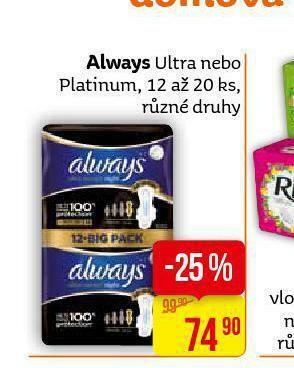 Teta Always dámské vložky nabídka