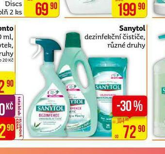 Teta Sanytol dezinfekční čističe nabídka