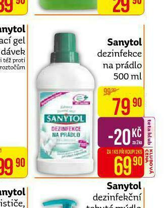 Teta Sanytol dezinfekce na prádlo nabídka