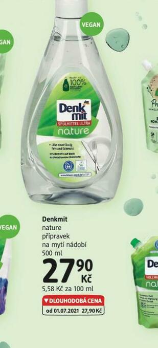 dm drogerie Denkmit přípravek na mytí nádobí nabídka