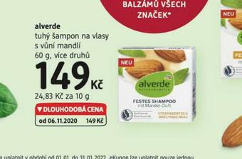 dm drogerie Alverde tuhý šampon nabídka