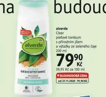 dm drogerie Alverde clear pleťové tonikum nabídka