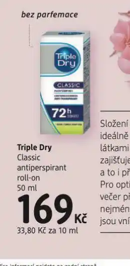 dm drogerie Triple dry classic antiperspirant nabídka