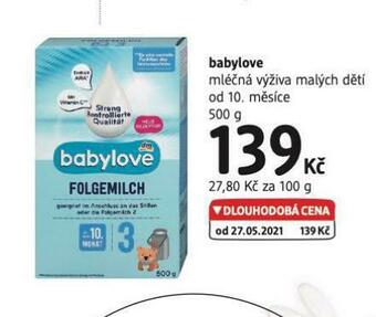 dm drogerie Babylove mléčná výživa nabídka