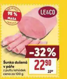 Billa Šunka dušená v páře nabídka