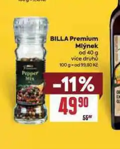 Billa Billa premium mlýnek nabídka