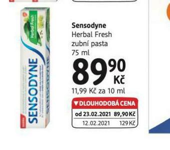 dm drogerie Sensodyne zubní pasta nabídka