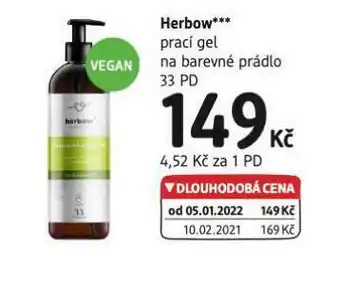 dm drogerie Herbow prací gel nabídka