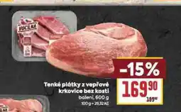 Billa Tenké plátky z vepřové krkovice bez kosti nabídka