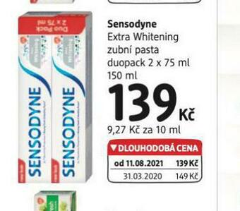 dm drogerie Sensodyne zubní pasta nabídka
