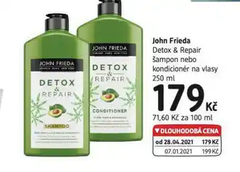 dm drogerie John frieda šampon, kondicionér nabídka
