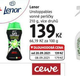 dm drogerie Lenor vonné perličky nabídka