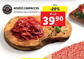 Lidl Hovězí carpaccio nabídka
