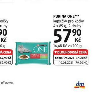 dm drogerie Purina one kapsičky pro kočky nabídka