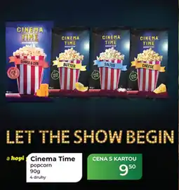 Tamda Foods Cinema Time popcorn nabídka