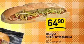 Flop Bageta s pečeným masem nabídka
