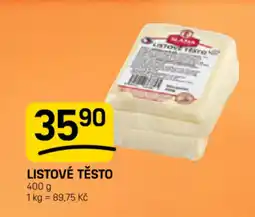 Flop Listové těsto nabídka