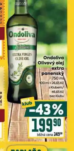 Billa Ondoliva selection extra panenský olivový olej nabídka
