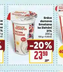 Billa Smetana ke šlehání 31% nabídka