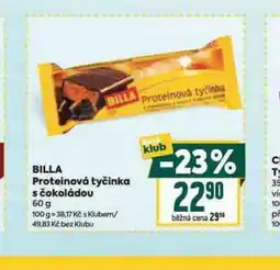 Billa Bill aproteinová tyčinka s čokoládou nabídka