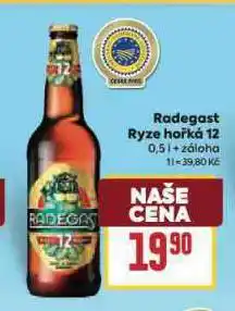 Billa Pivo radegast ryze hořká 12 nabídka