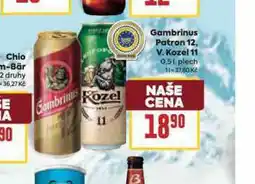 Billa Pivo gambrinus patron 12 nabídka