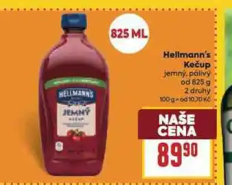 Billa Hellmann´s kečup nabídka