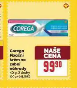 Billa Corega fixační krém pro zubní náhrady nabídka