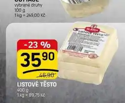 Flop LISTOVÉ TĚSTO nabídka
