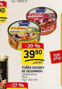 Flop TUŇÁK KOUSKY SE ZELENINOU vybrané druhy nabídka