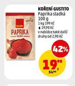 Penny Market KOŘENÍ GUSTITO Paprika sladká nabídka