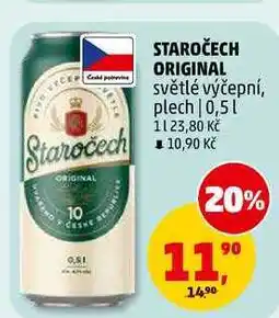 Penny Market STAROČECH ORIGINAL světlé výčepní, plech nabídka