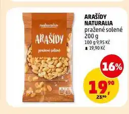 Penny Market ARAŠÍDY NATURALIA pražené solené nabídka