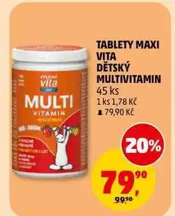 Penny Market TABLETY MAXI VITA DĚTSKÝ MULTIVITAMIN, 45 ks nabídka