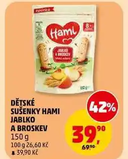 Penny Market DĚTSKÉ SUŠENKY HAMI JABLKO A BROSKEV nabídka