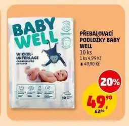 Penny Market PŘEBALOVACÍ PODLOŽKY BABY WELL, 10 ks nabídka
