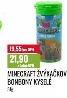 Ratio MINECRAFT ŽVÝKAČKOV BONBONY KYSELÉ nabídka