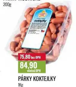 Ratio PÁRKY KOKTEJLKY nabídka