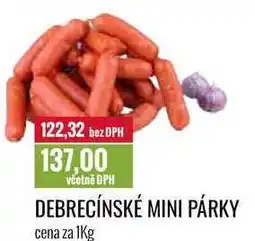 Ratio DEBRECÍNSKÉ MINI PÁRKY cena za nabídka