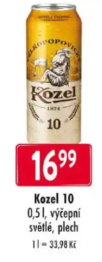 Astur&Qanto Kozel 10, výčepní světlé, plech nabídka