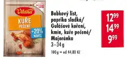 Astur&Qanto Vitana Bobkový list, paprika sladká/ Gulášové koření, kmín, kuře pečené/ Majoránka nabídka