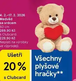 Tesco Medvěd se srdcem, 60 cm nabídka