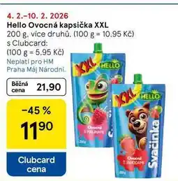 Tesco Hello Ovocná kapsička XXL, 200 g, více druhů nabídka